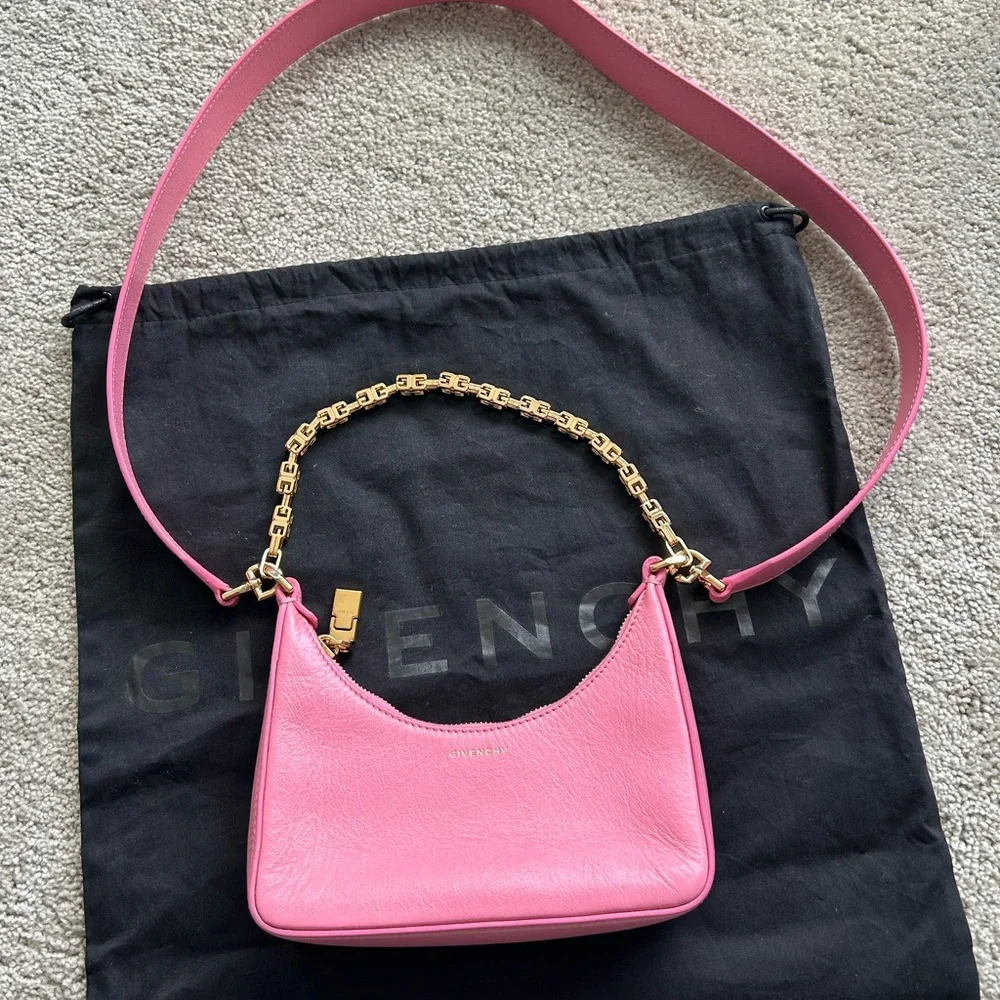 RARE* Givenchy Mini Moon Cutout Leather Bag - Picture 3 of 11